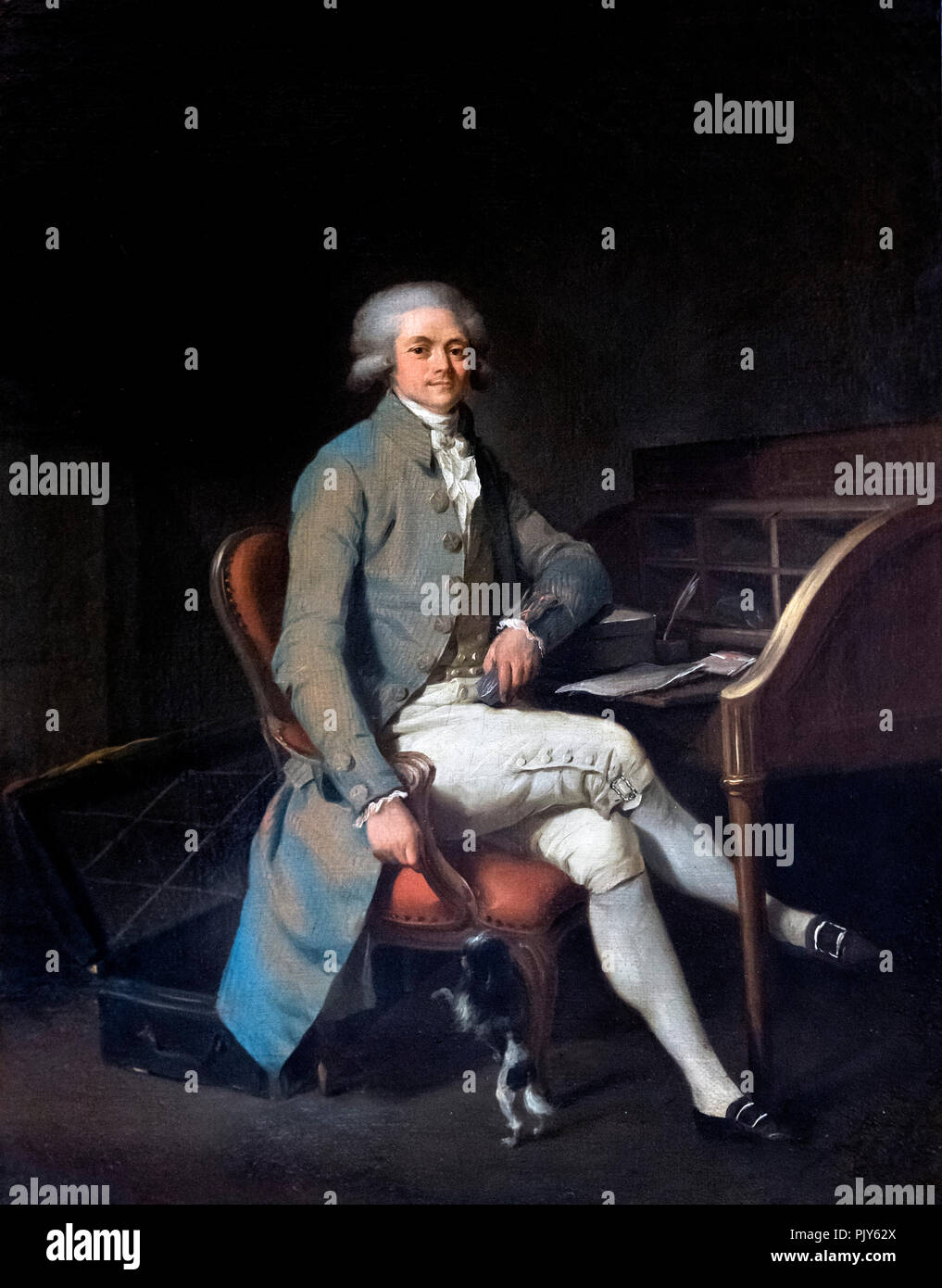 Robespierre. Ritratto del rivoluzionario francese, Maximilien de Robespierre (1758-1794) da Louis-Leopold Boilly (1761-1845), olio su tela, c.1791 Foto Stock