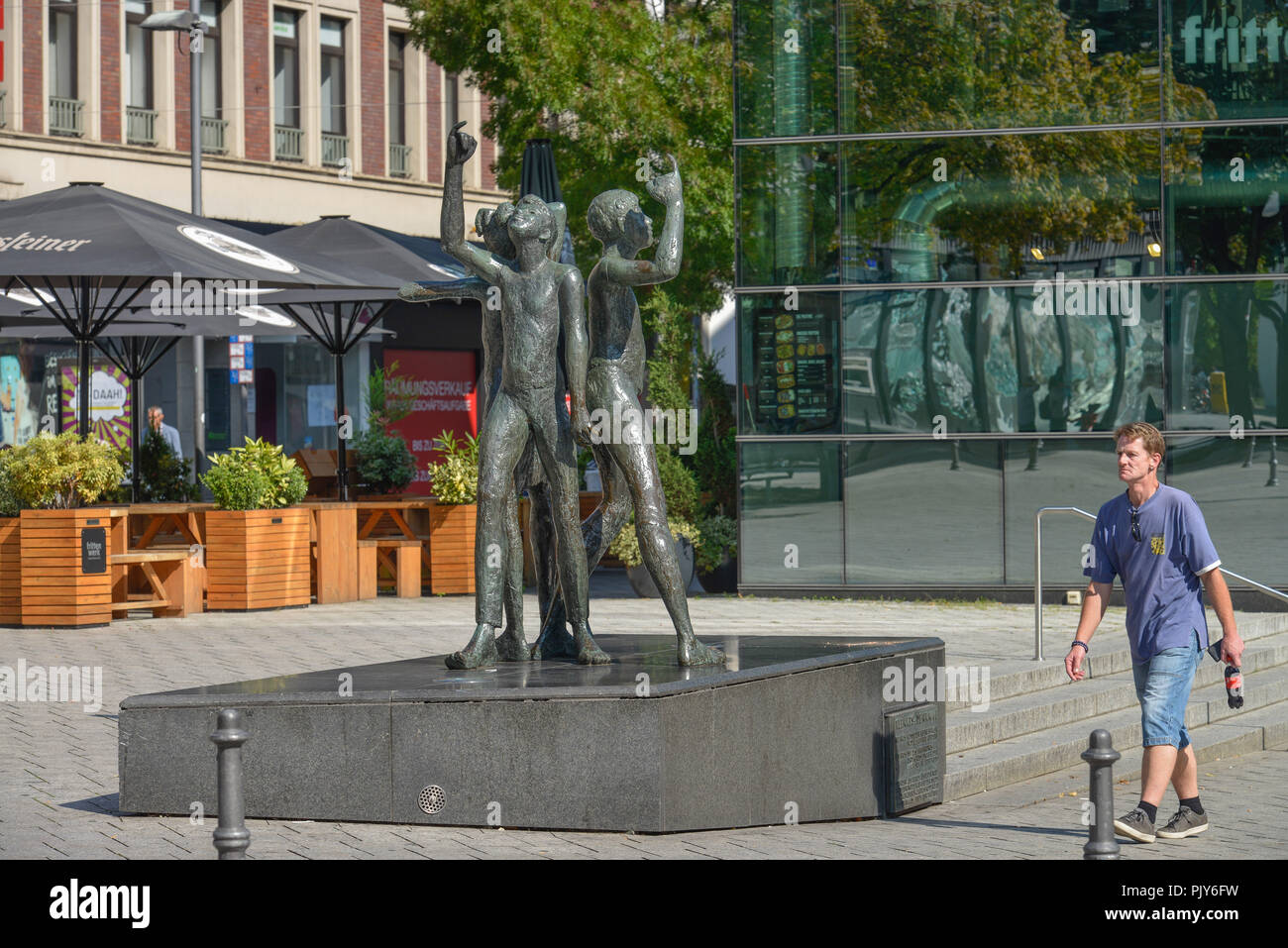 Monumento Klenkes, Friedrich Wilhelm del luogo, Aachen, Renania settentrionale-Vestfalia, Germania, Klenkes-Denkmal, Friedrich-Wilhelm-Platz, la Renania settentrionale-Vestfalia, D Foto Stock