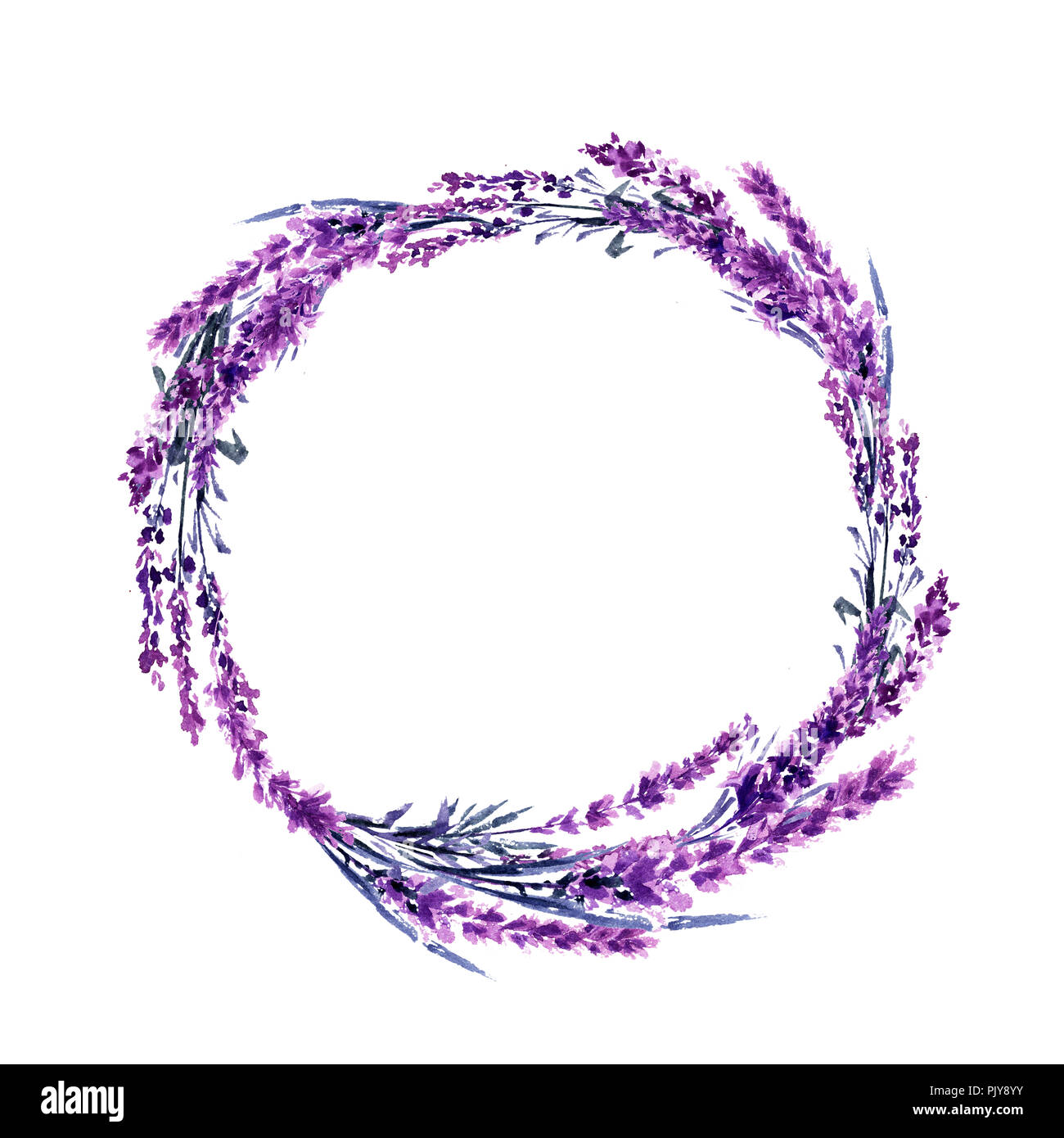 Ghirlanda Di Lavanda Finta Per Porta - Decorazione Casa 40 Cm, Fiori Artificiali - Foto 5