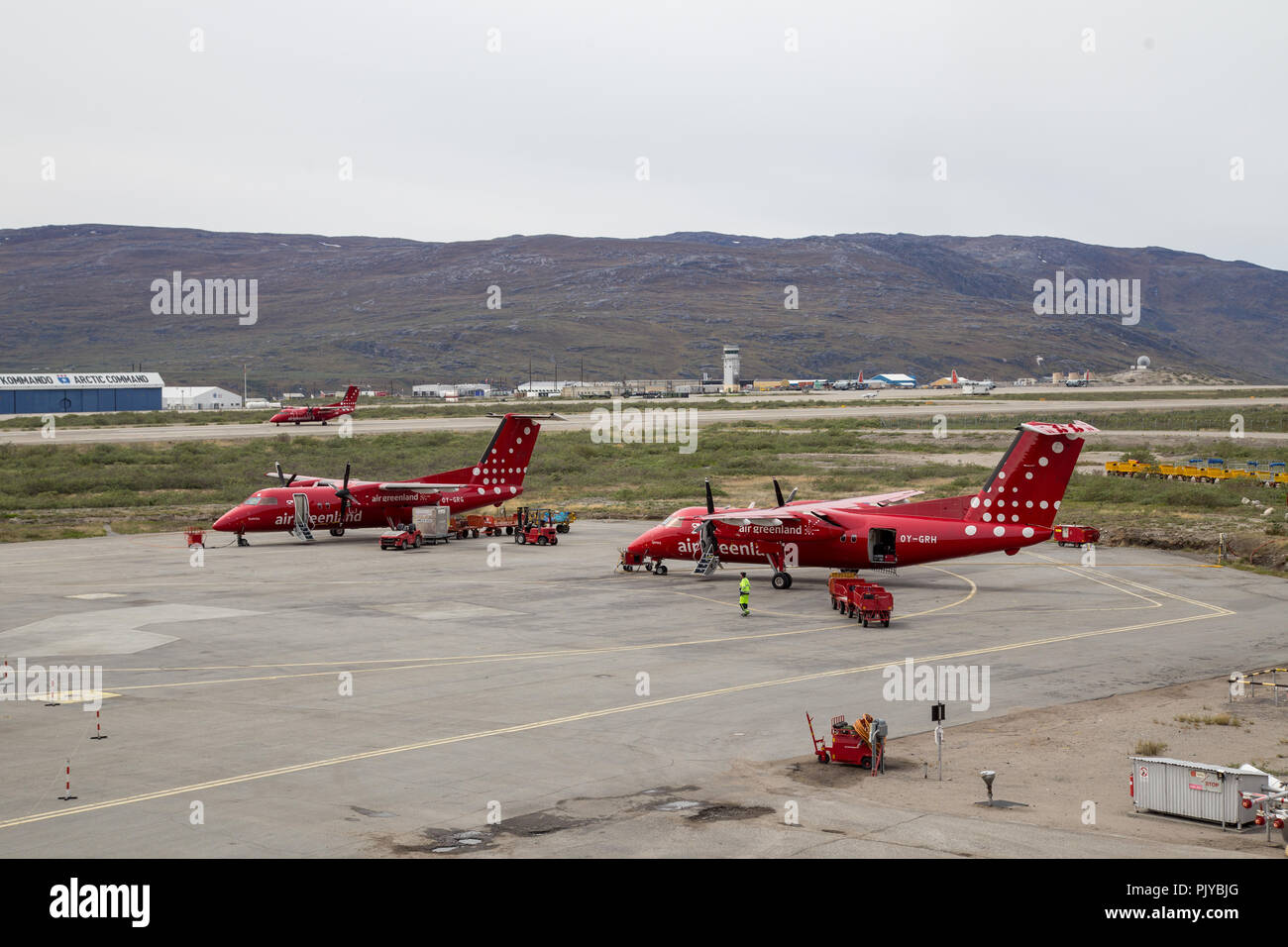 Aeroporto di Kangerlussuaq in Groenlandia Foto Stock