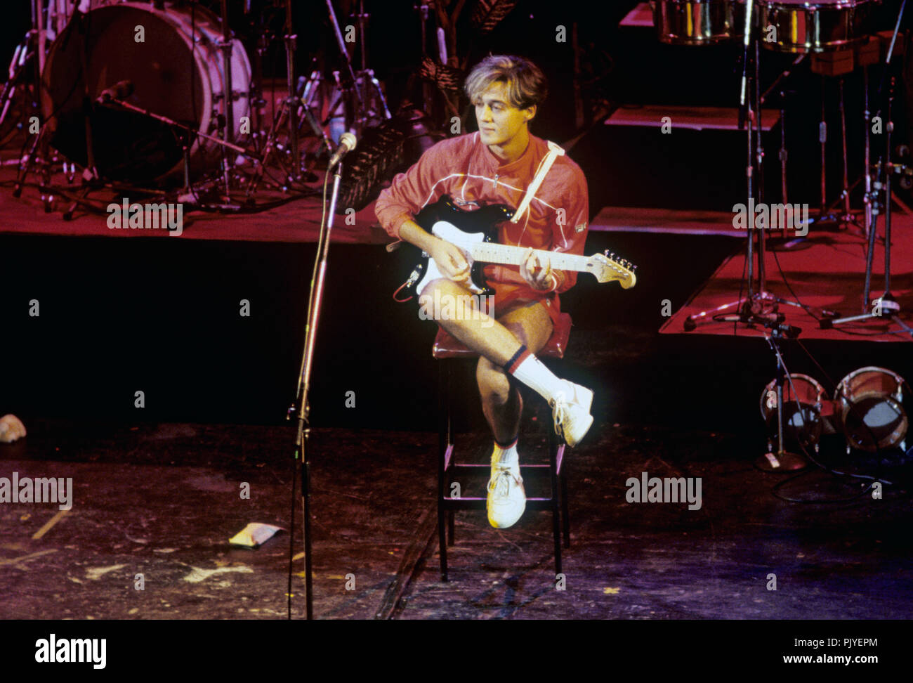 (Andrew Ridgeley) Wham! Il 01.06.1984 a Glasgow. | Utilizzo di tutto il mondo Foto Stock
