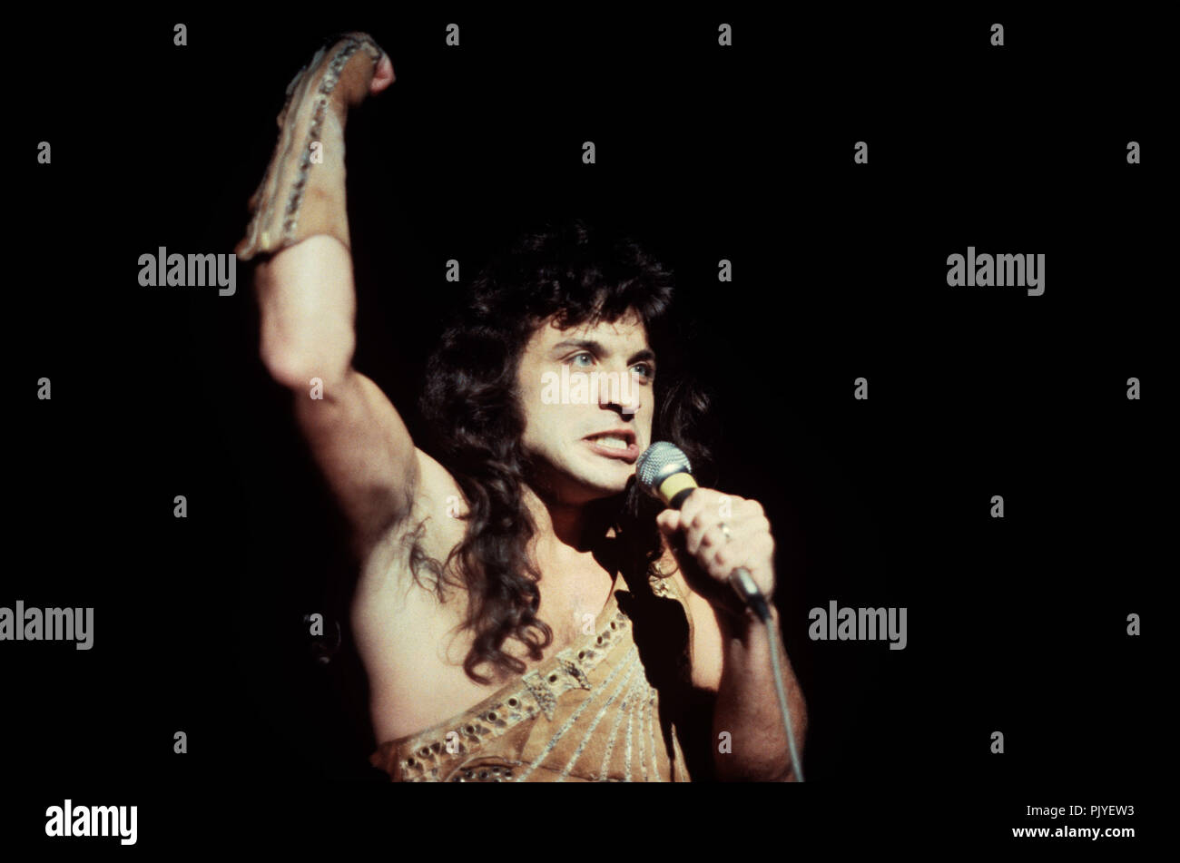Eric Adams (Manowar) su 01.10.1984 in München / Monaco di Baviera. | Utilizzo di tutto il mondo Foto Stock