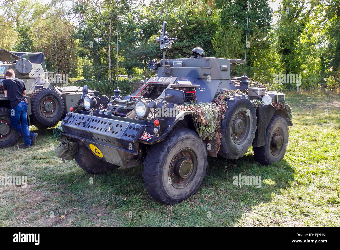 Stoke Bruerne, Northamptonshire, Regno Unito. 9 Settembre 2018.Villaggio al weekend di guerra & Vintage 40s, per l'undicesimo anno consecutivo il lato canale villaggio di Stoke Bruerne torna indietro nel tempo ai giorni della Seconda Guerra Mondiale. Keith J Smith./Alamy Live News Foto Stock