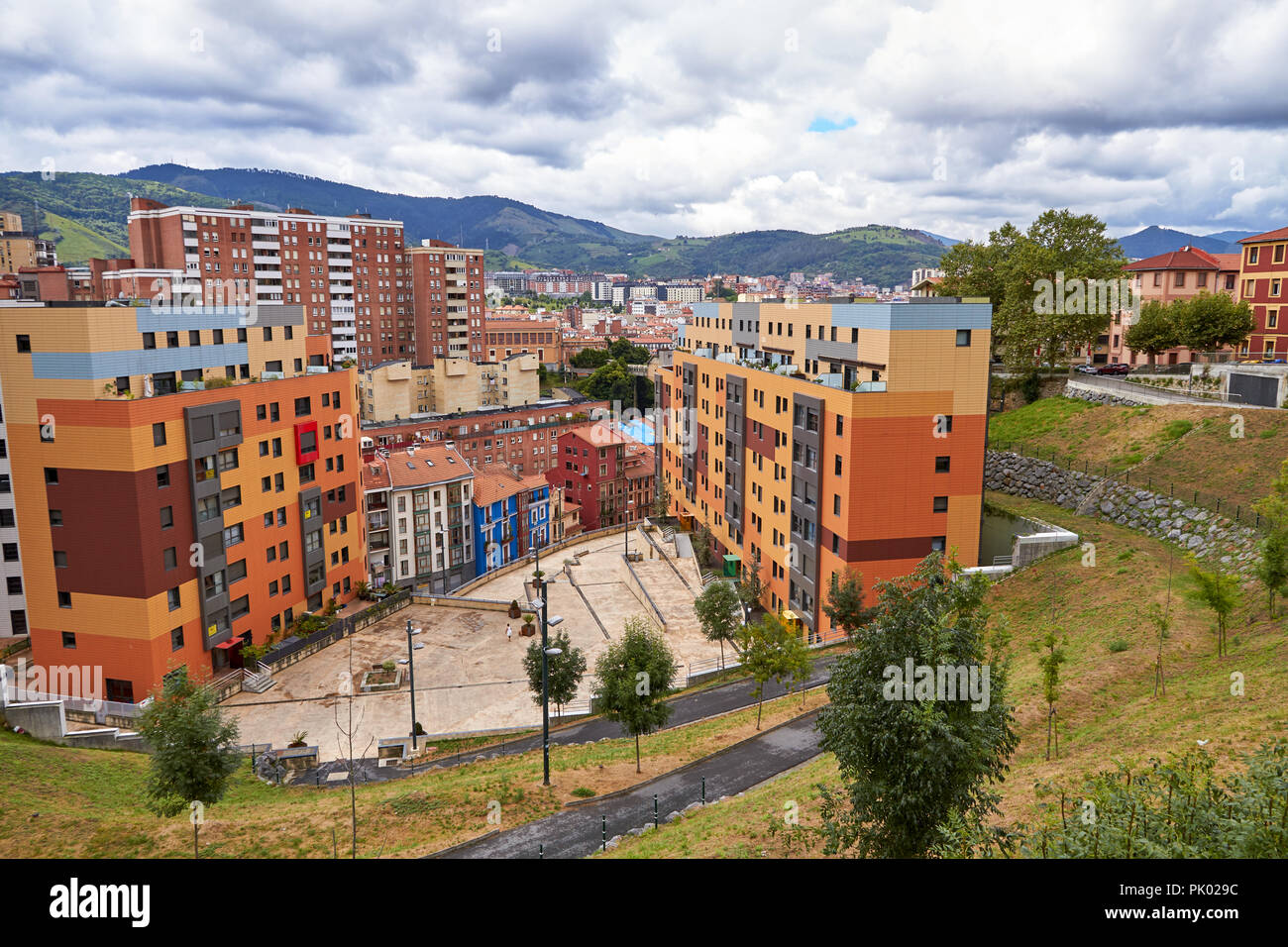 Bilbao paesaggio di vicinato Foto Stock