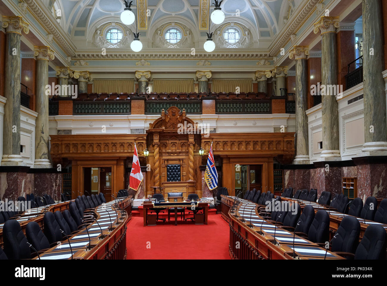 Camera legislativa, British Columbia Provincial del Palazzo del Parlamento in Victoria Foto Stock