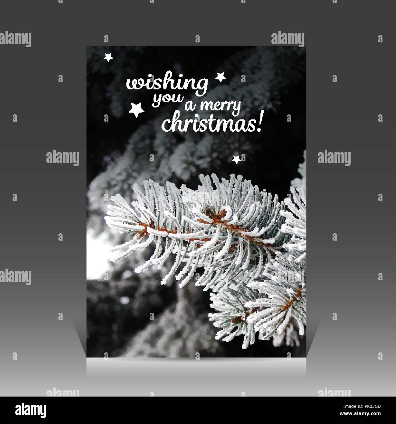 Tracciato scena invernale - Abstract Natale biglietto di auguri, flyer, per la copertina del libro di sfondo o il modello di progettazione - illustrazione in modo liberamente Scalable Vector Illustrazione Vettoriale