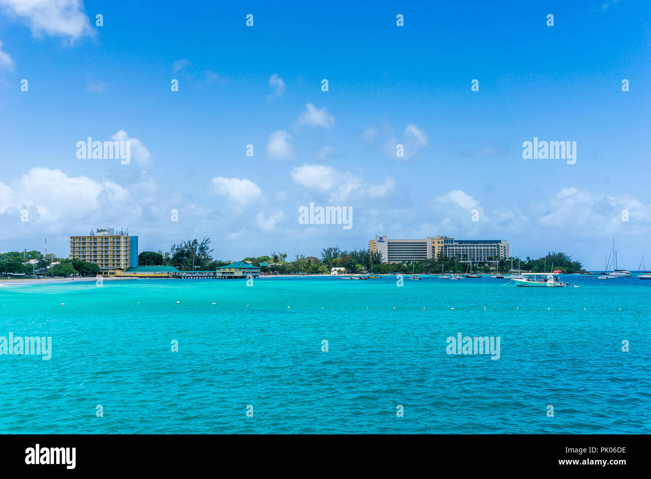 Hilton Barbados Resort, Needhams punto, Carlisle Bay, Bridgtown, Barbados Foto Stock