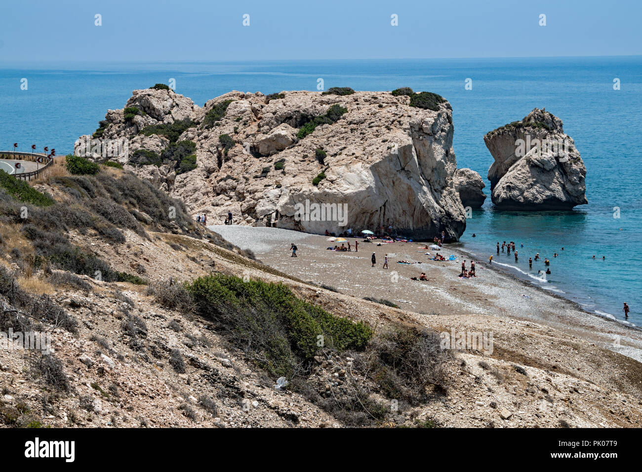 Petra tou Romiou, Cipro Foto Stock