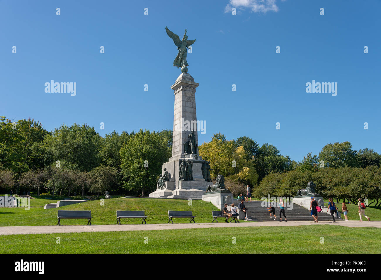 Montreal, Canada - 8 Settembre 2018: George-Etienne Cartier monumento di Mont Royal Park Foto Stock