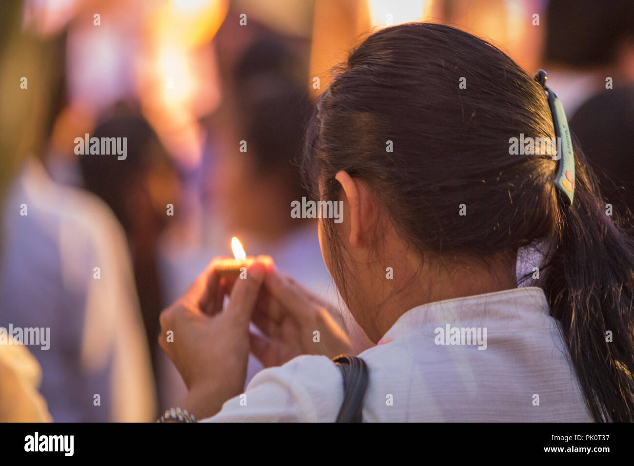 Cerimonia di apertura Loy Krathong e Yee Peng Festival in Chiang Mai Thailandia Foto Stock