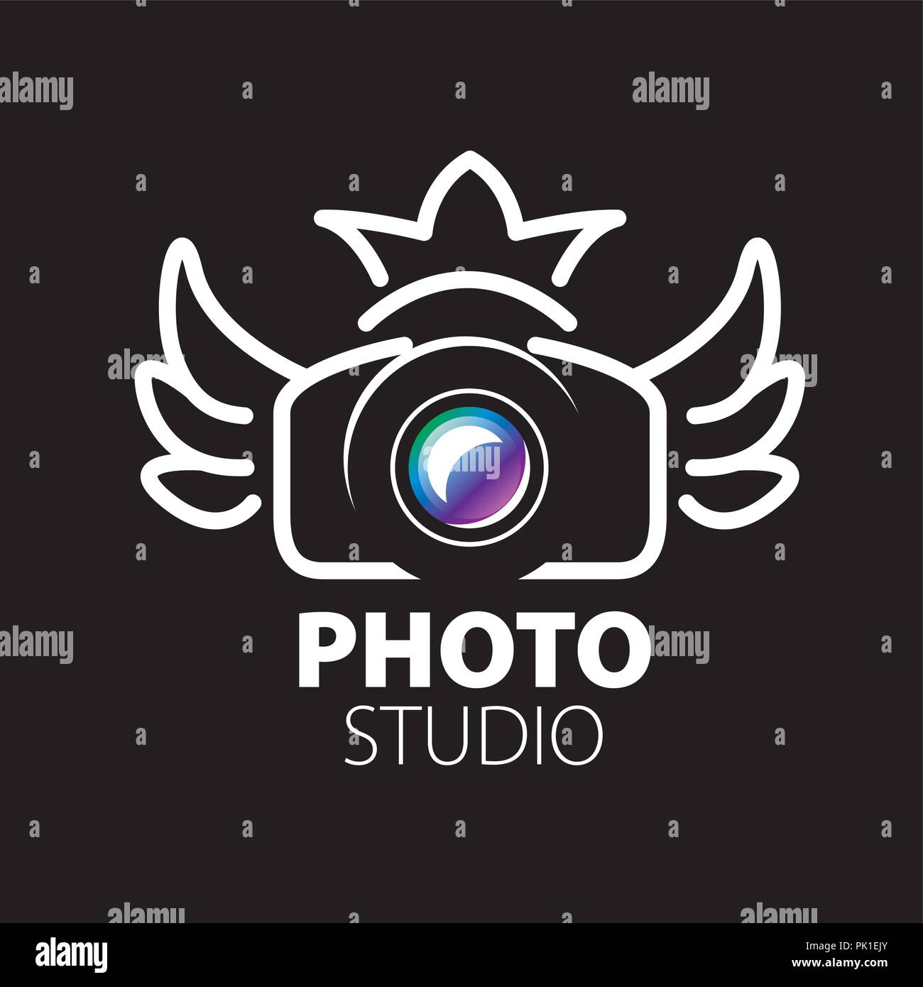 Logo per foto in studio Illustrazione Vettoriale