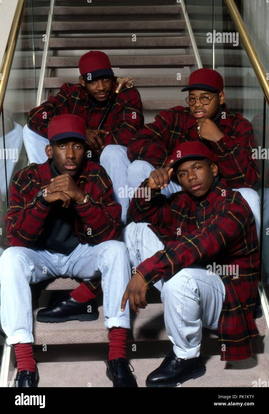 "Boyz II Men', amerikanische R&B Gesangsgruppe in München, Deutschland 1994. American RnB gruppo "Boyz II Men" a Monaco di Baviera, Germania 1994. | Utilizzo di tutto il mondo Foto Stock