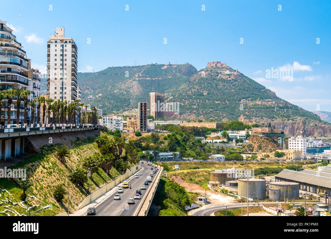 Viale Lungomare in Oran, una delle principali città algerine Foto Stock