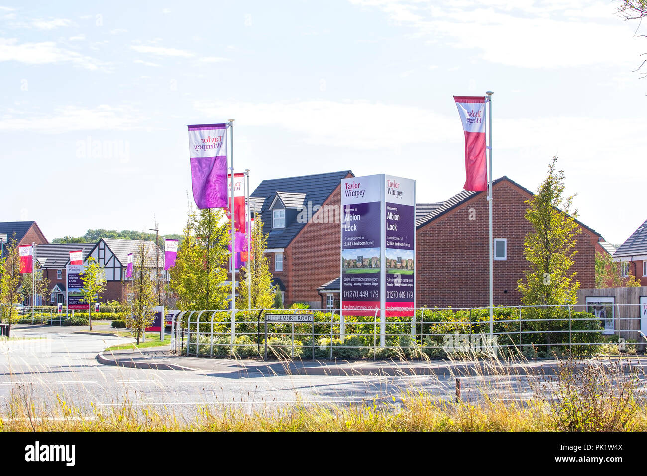 Albion bloccare un Taylor Wimpey alloggiamento estate in Cheshire Regno Unito Foto Stock