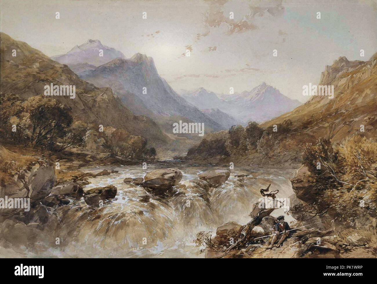 Harding James Duffield - Cascate del Tummel Foto Stock