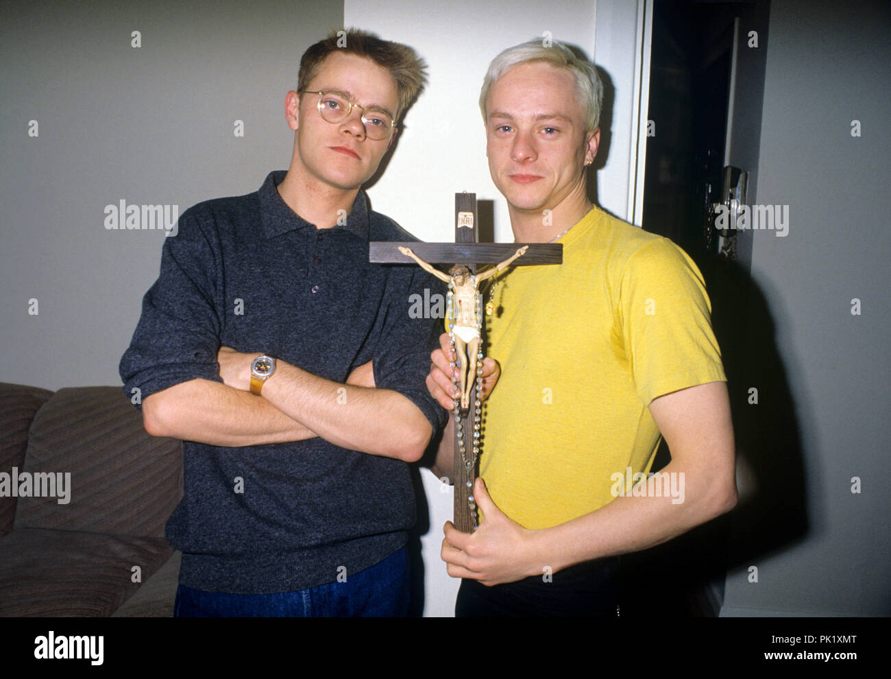 Bronski Beat ( John Foster, Larry Steinbachek) su 18.02.1986 a Londra. | Utilizzo di tutto il mondo Foto Stock