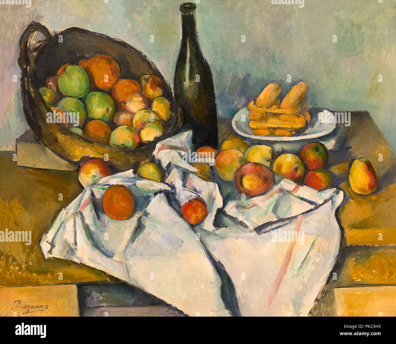 Il Cesto di mele, Paul Cezanne, circa 1893, Art Institute of Chicago, Chicago, Illinois, USA, America del nord, Foto Stock