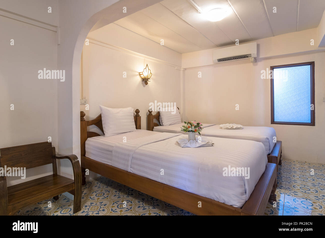 NAN, Thailandia - Ott 23 : La sala Deluke tipo di Nan Lanna Hotel.si trova a Nai Wiang, Mueang Nan District il 23 ottobre 2016 in Nan, Thailandia Foto Stock