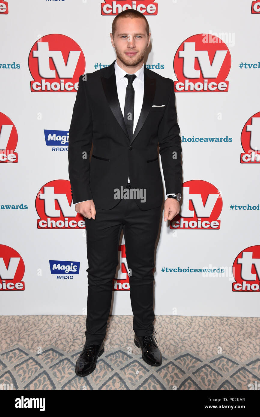 Londra, Regno Unito. 10 settembre 2018: Danny Walters in TV Choice Awards 2018 presso il Dorchester Hotel di Londra. Immagine: Steve Vas/Featureflash Credito: Sarah Stewart/Alamy Live News Foto Stock