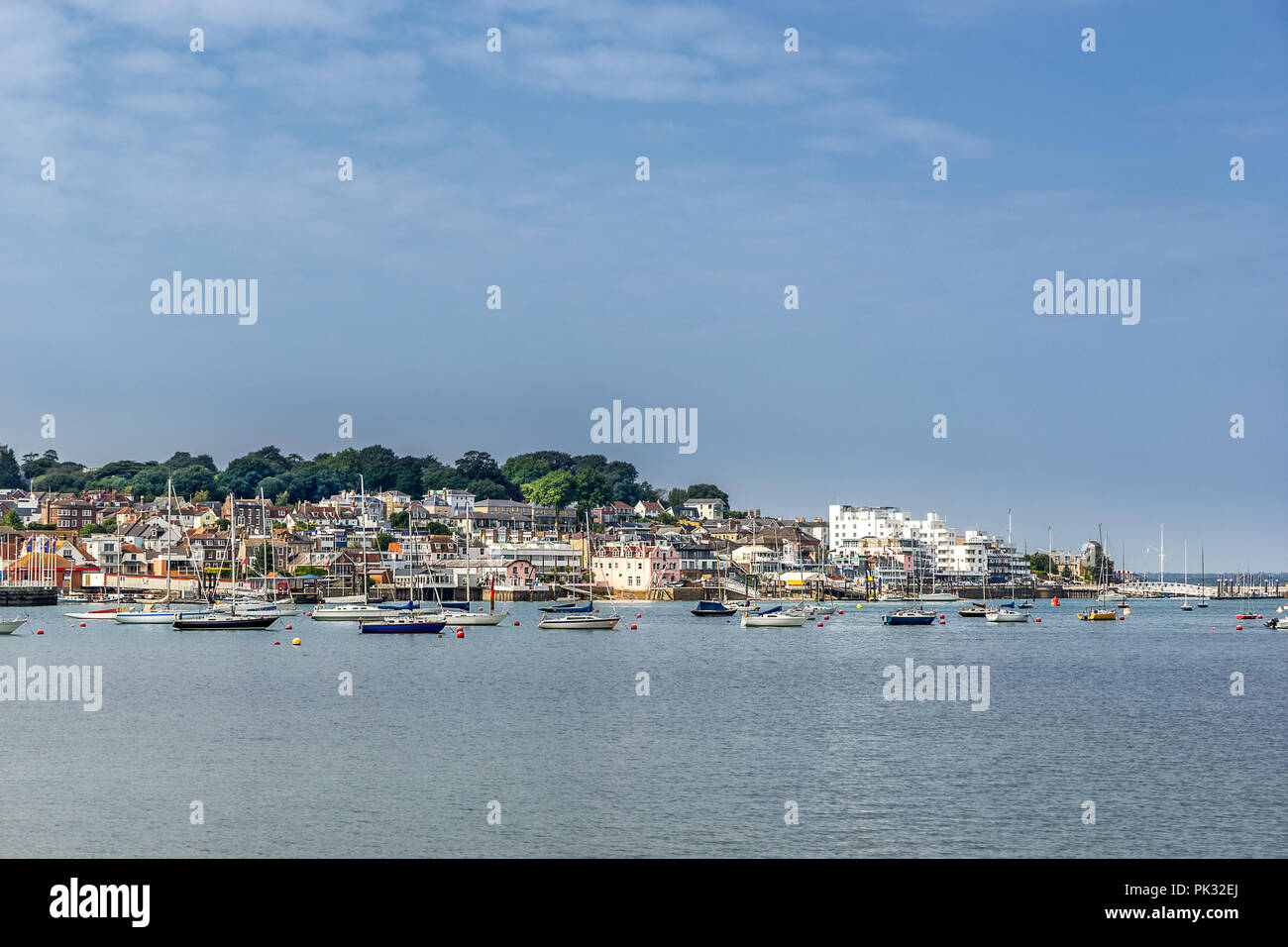 Cowes marina sull'Isola di Wight in Inghilterra Foto Stock