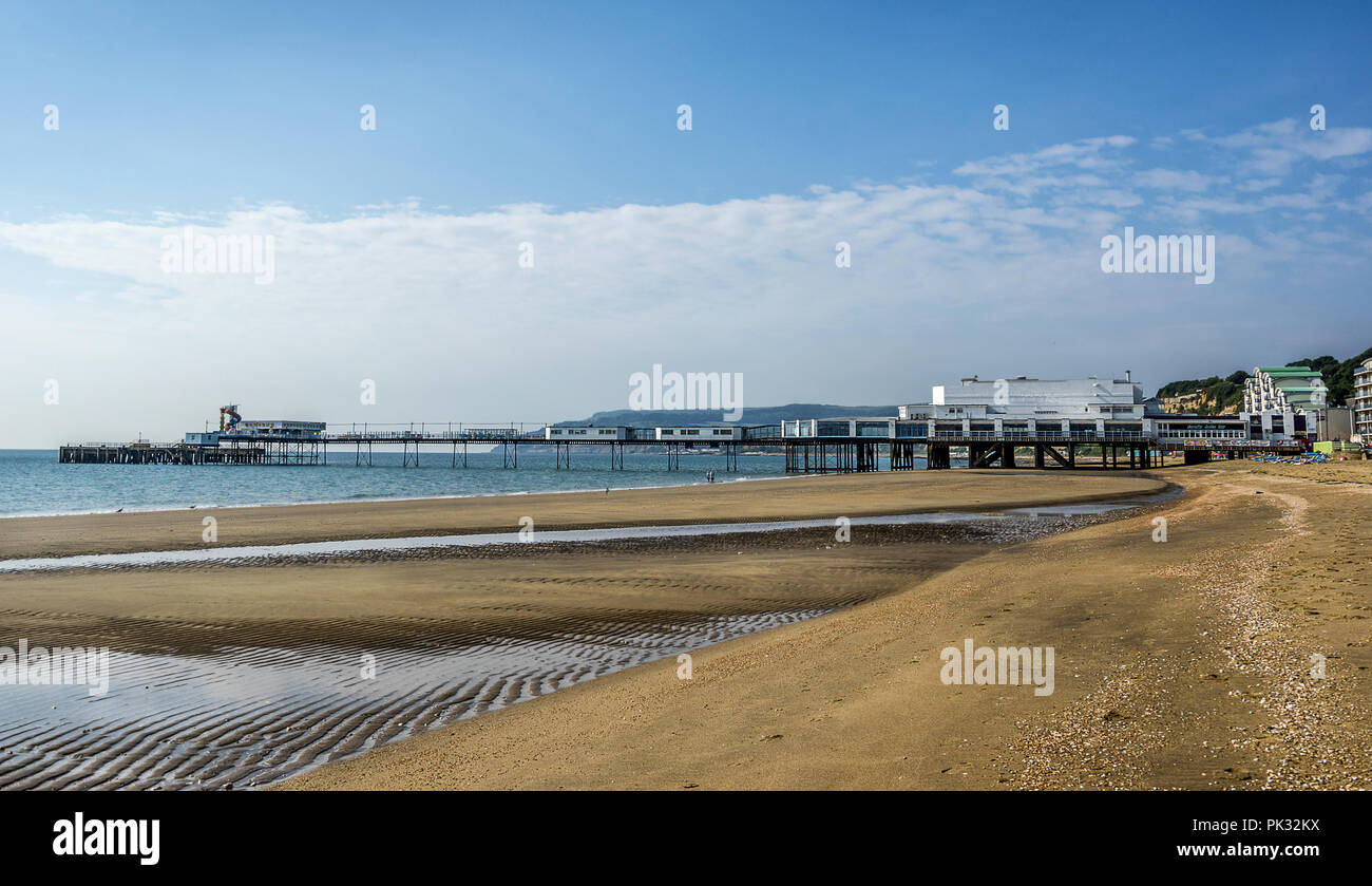 Sandown beach sull'Isola di Wight Foto Stock
