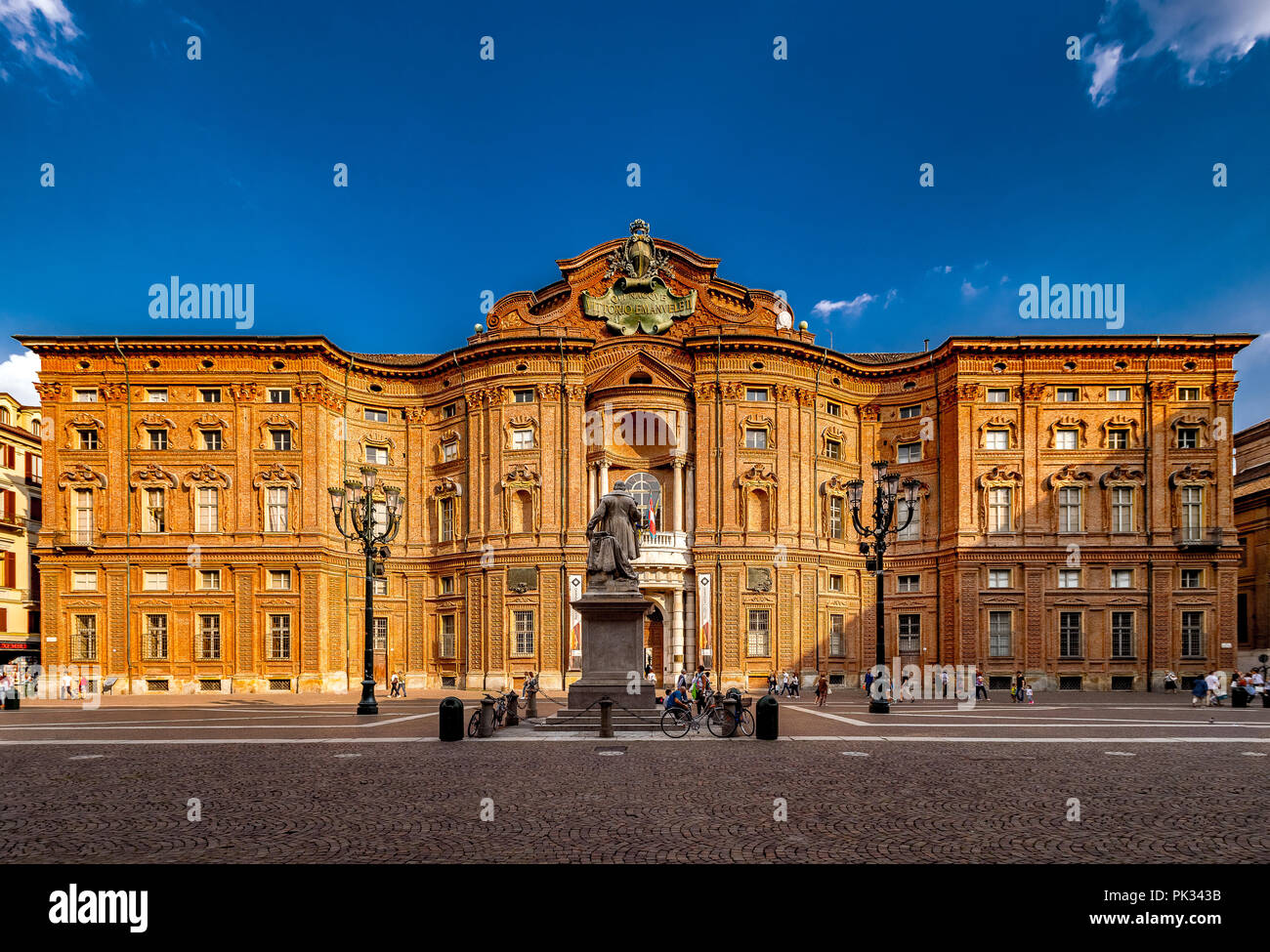 Italia Piemonte Torino Piazza Carignano - Il Palazzo Carignano Foto Stock