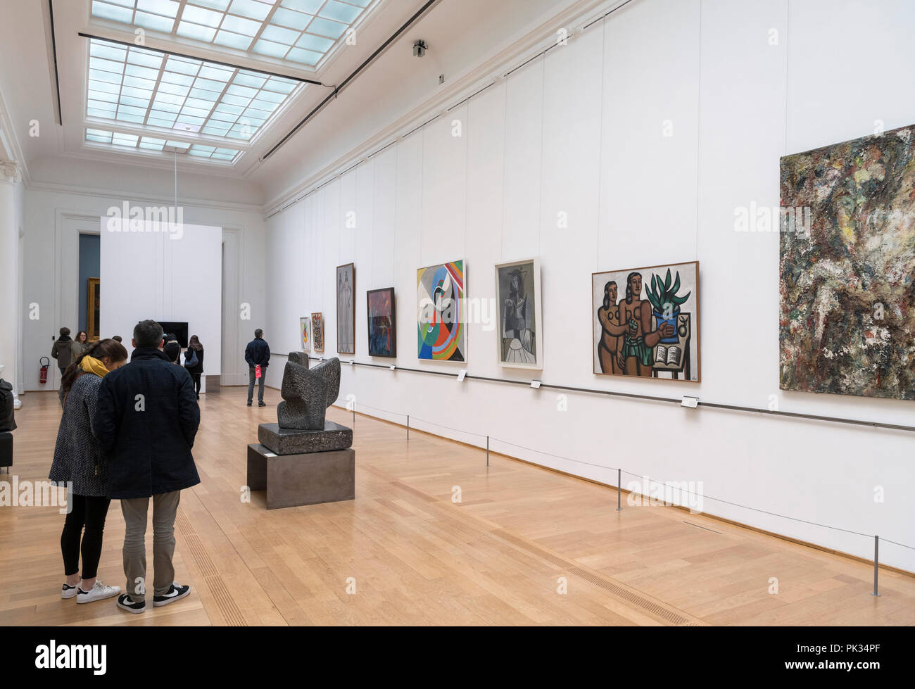 Galleria nel Palais des Beaux Arts, Lille, Francia Foto Stock
