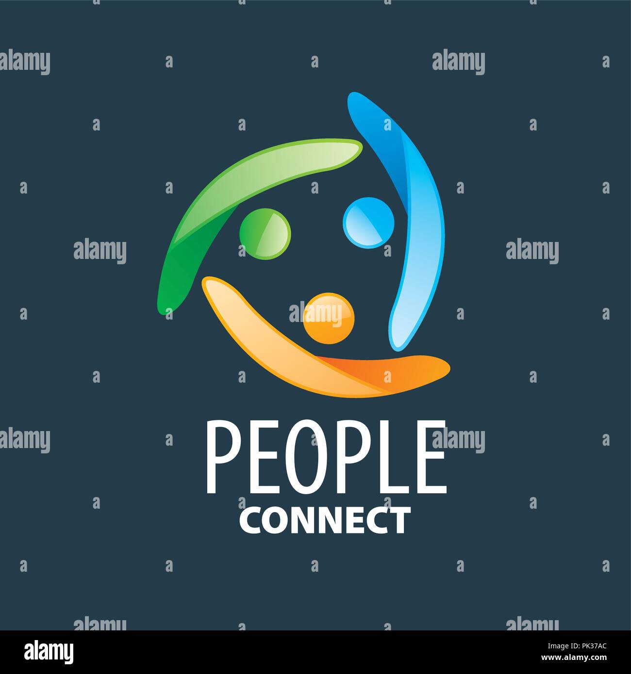 Il logo del vettore di persone Illustrazione Vettoriale