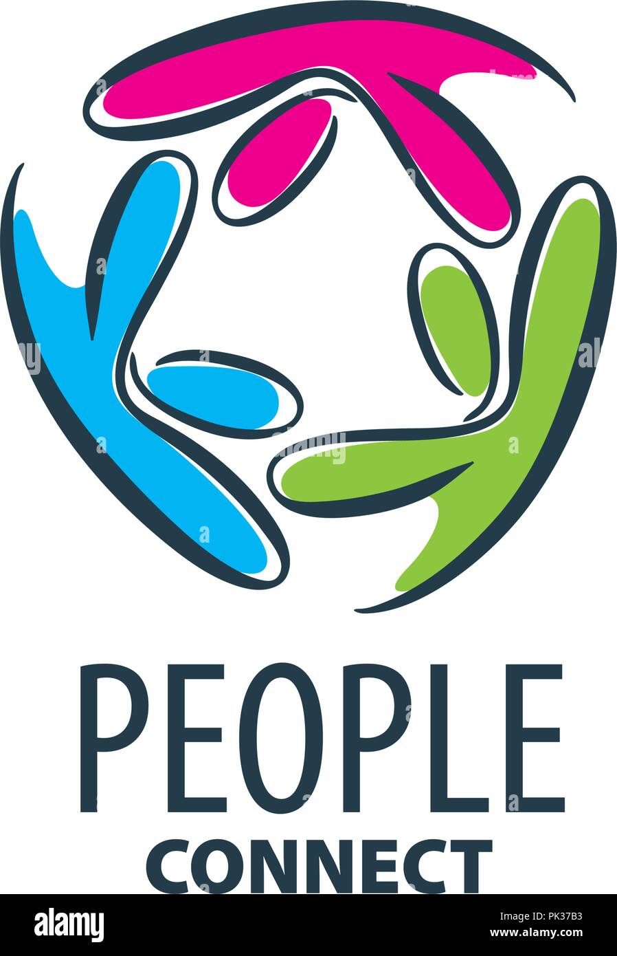 Il logo del vettore di persone Illustrazione Vettoriale