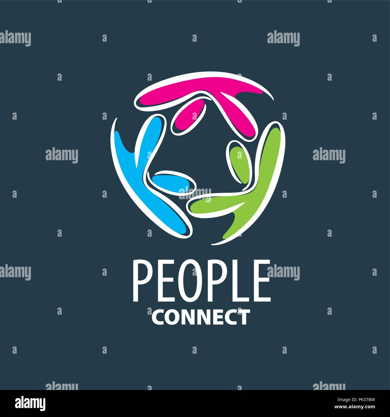 Il logo del vettore di persone Illustrazione Vettoriale