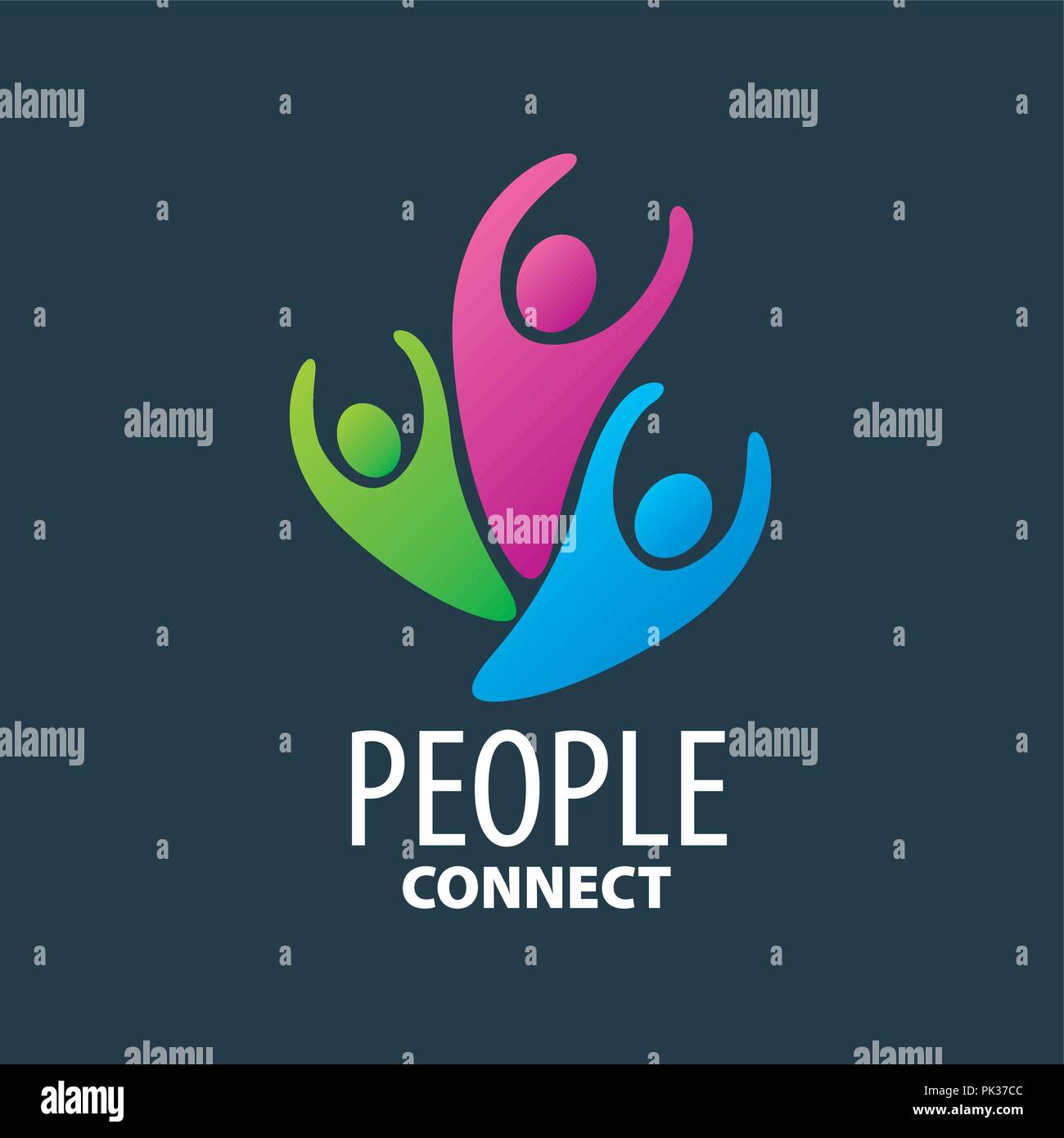 Il logo del vettore di persone Illustrazione Vettoriale