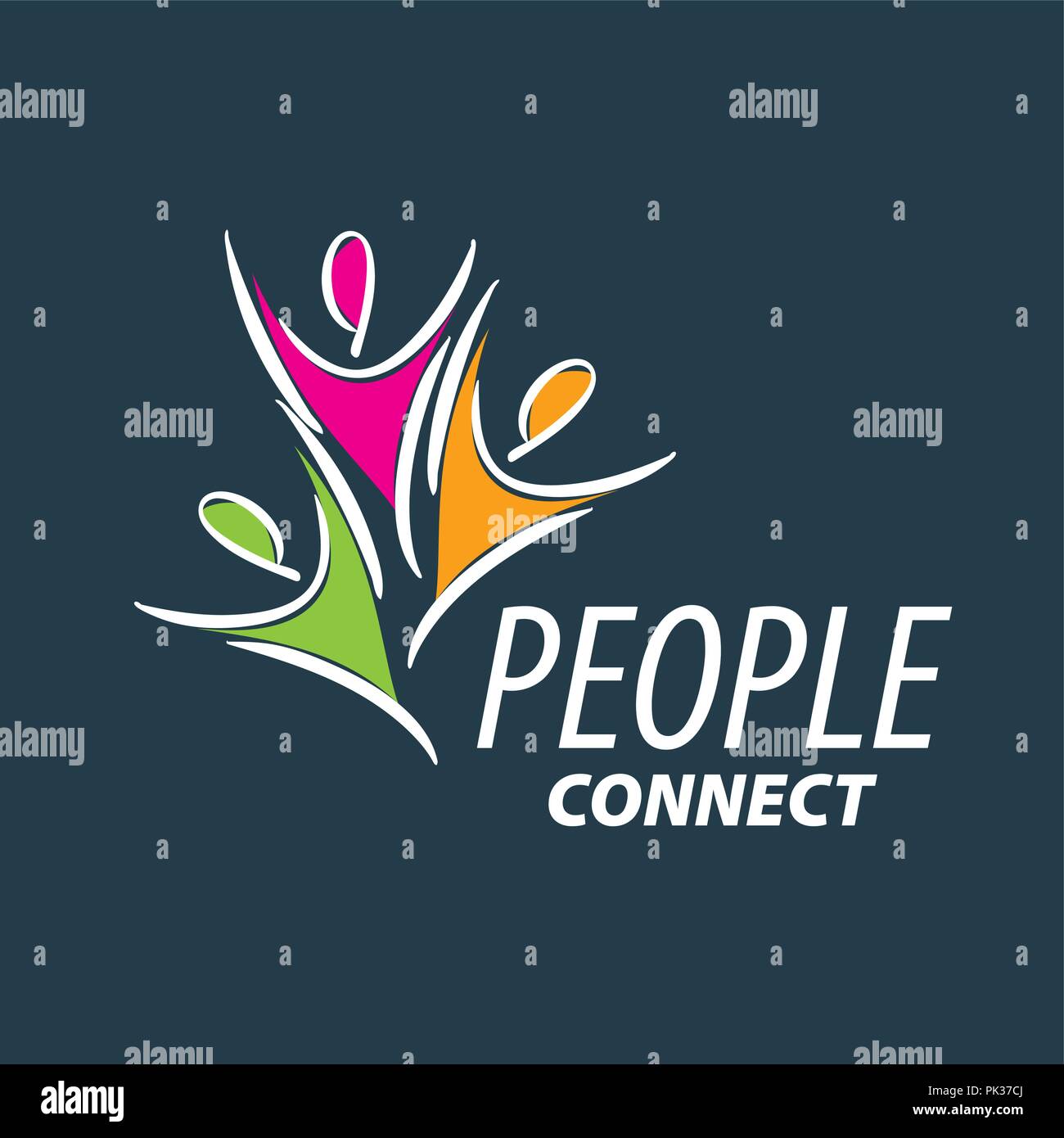 Il logo del vettore di persone Illustrazione Vettoriale