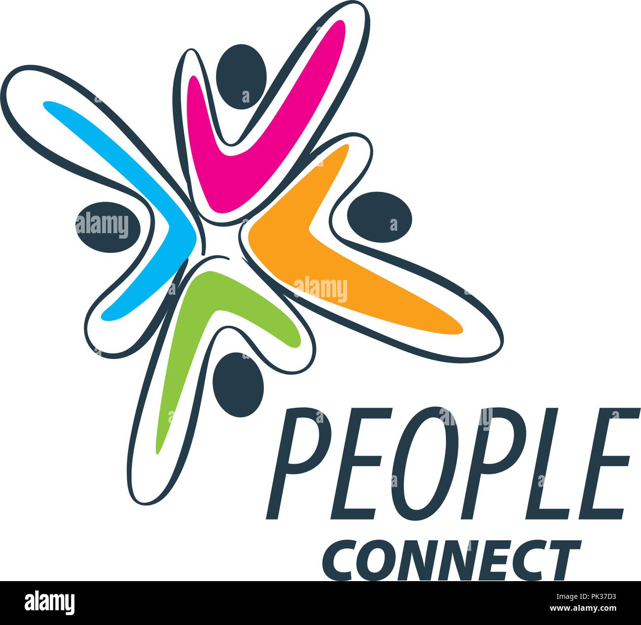 Il logo del vettore di persone Illustrazione Vettoriale