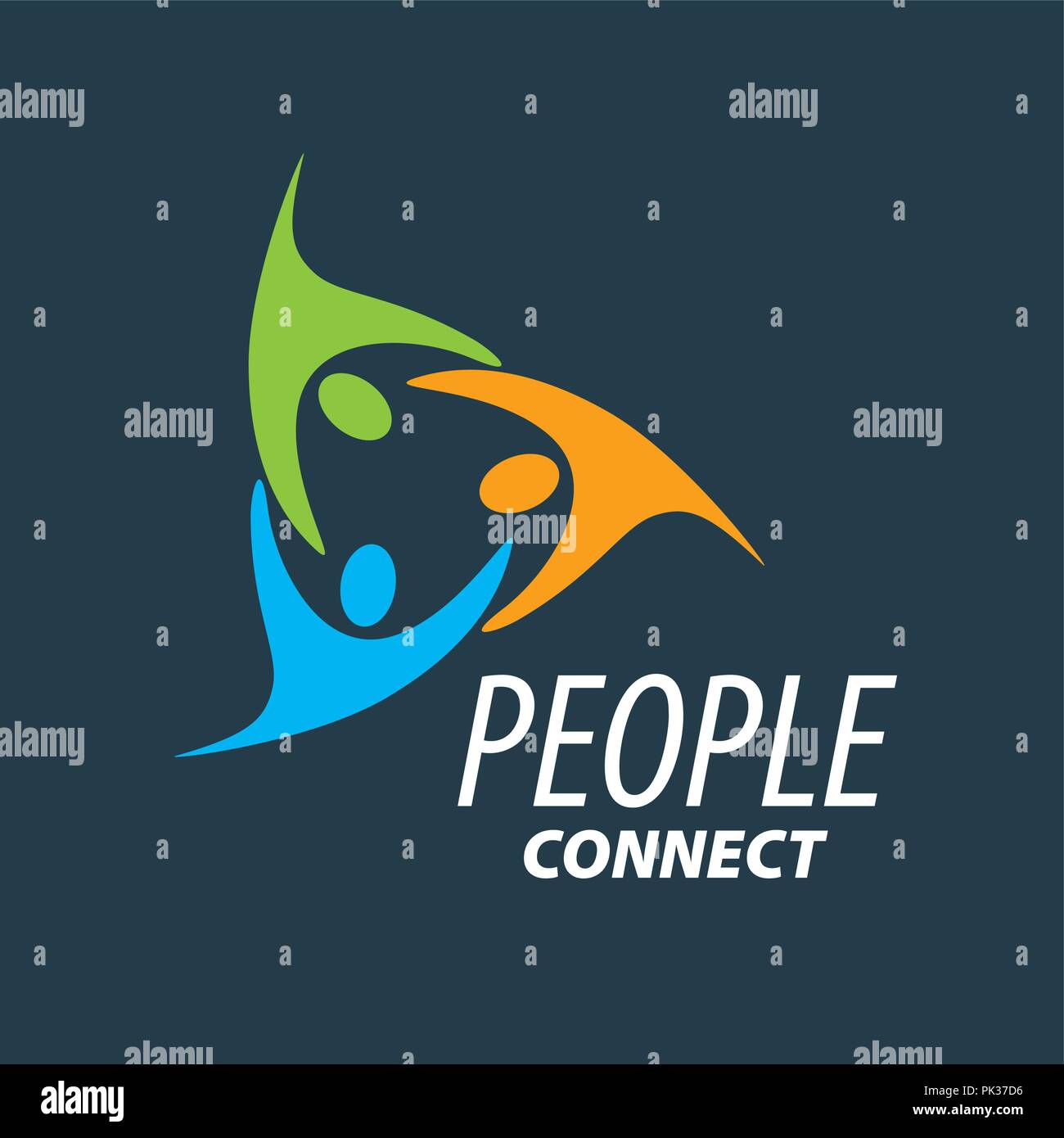 Il logo del vettore di persone Illustrazione Vettoriale