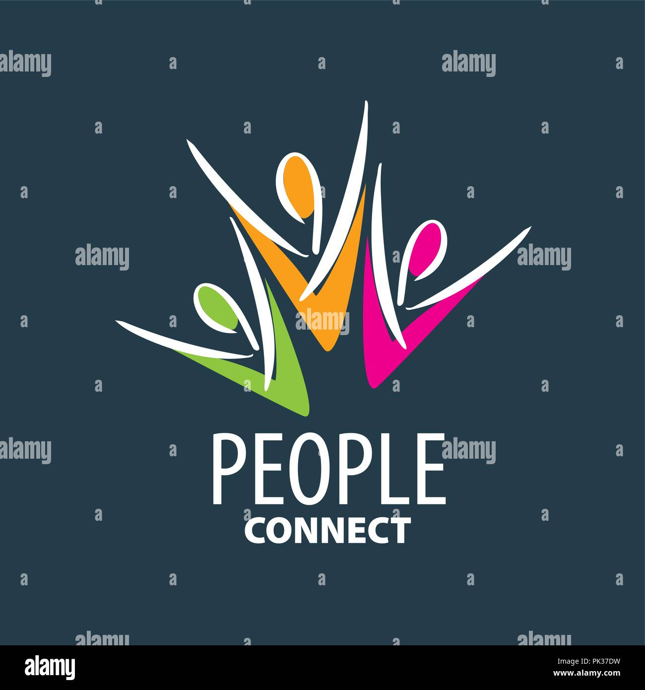 Il logo del vettore di persone Illustrazione Vettoriale