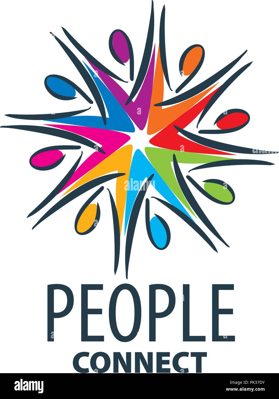 Il logo del vettore di persone Illustrazione Vettoriale