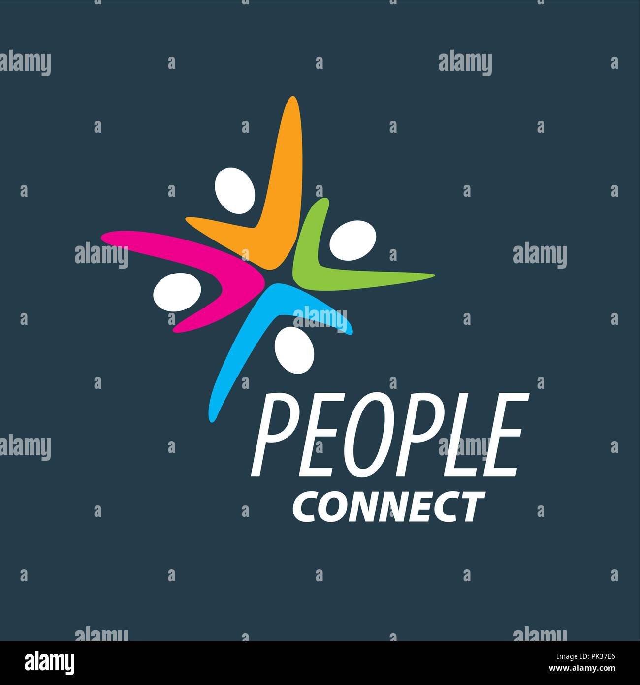 Il logo del vettore di persone Illustrazione Vettoriale