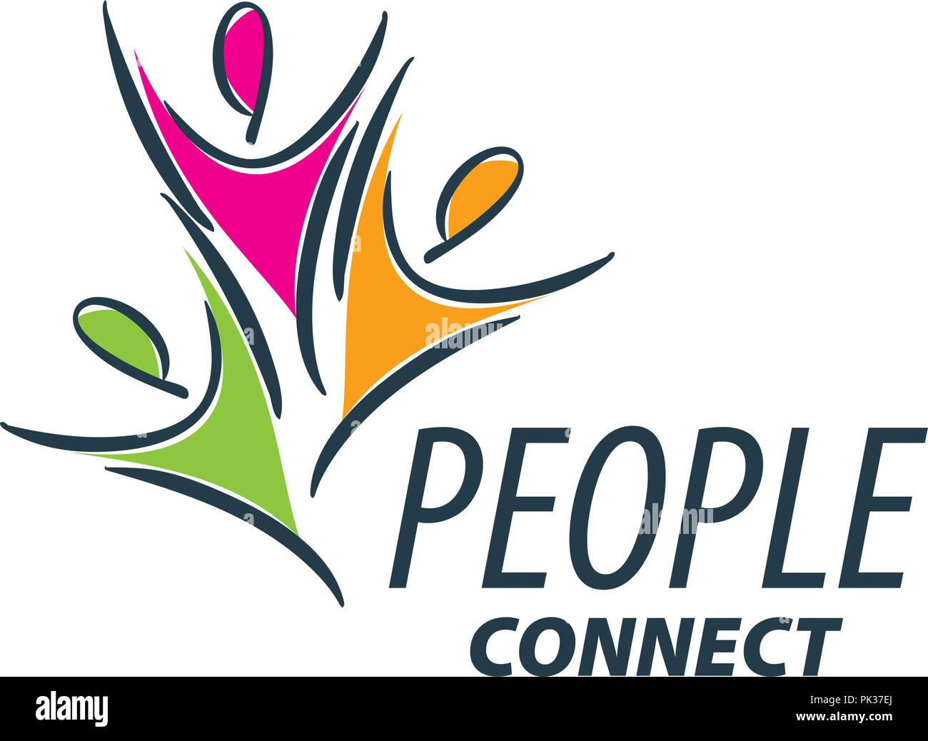 Il logo del vettore di persone Illustrazione Vettoriale