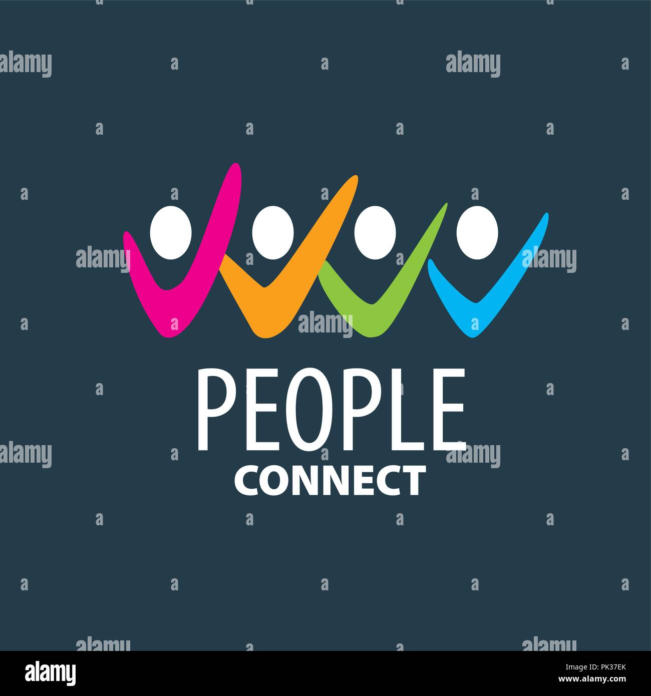 Il logo del vettore di persone Illustrazione Vettoriale