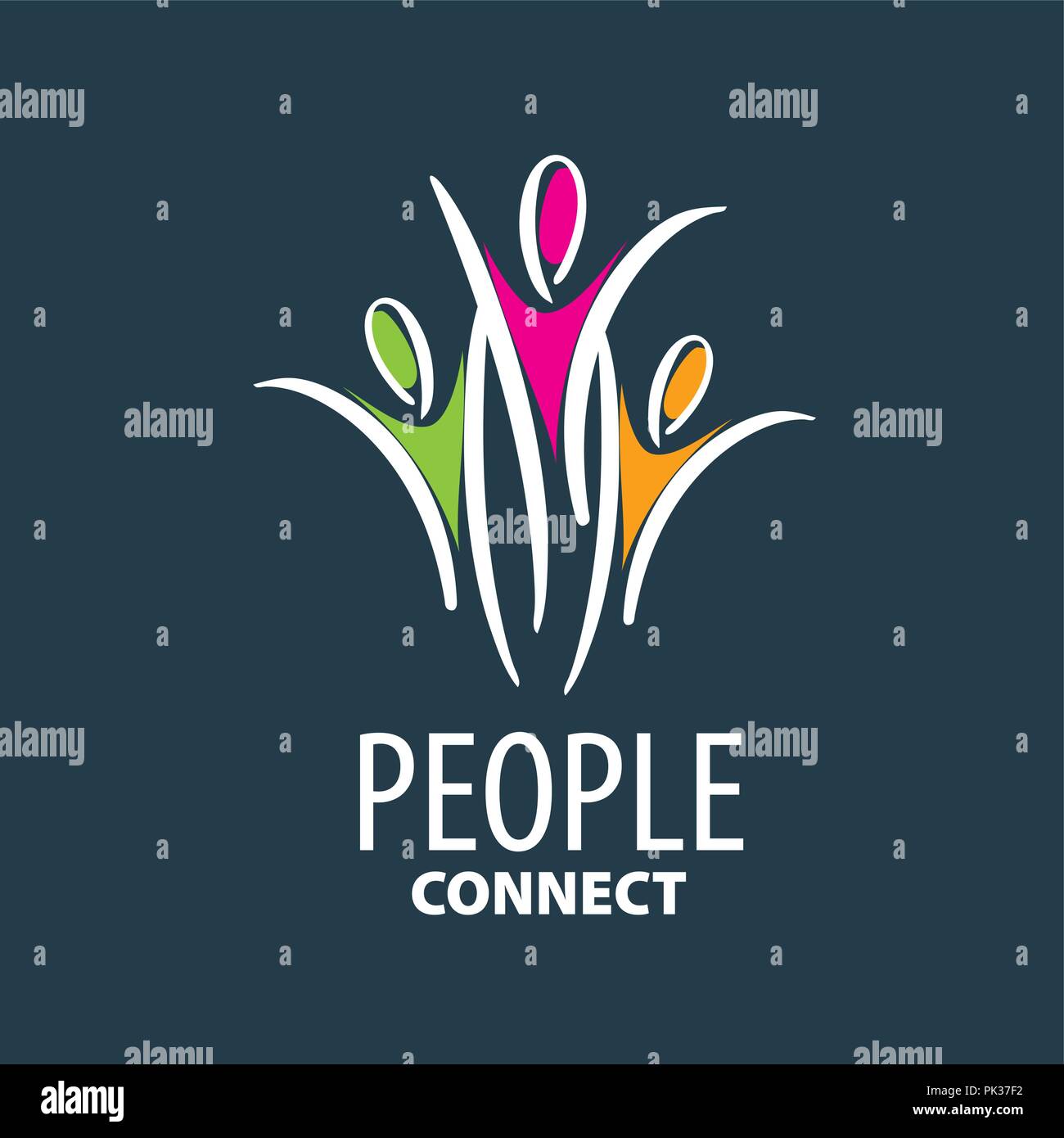 Il logo del vettore di persone Illustrazione Vettoriale