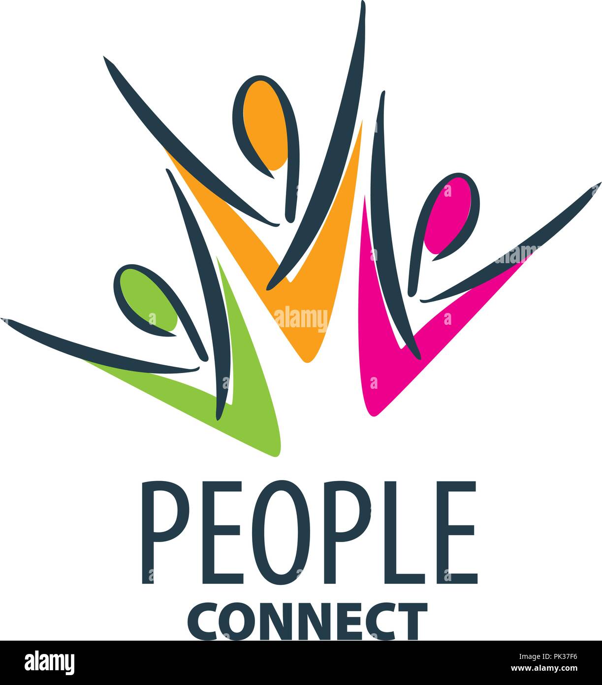 Il logo del vettore di persone Illustrazione Vettoriale