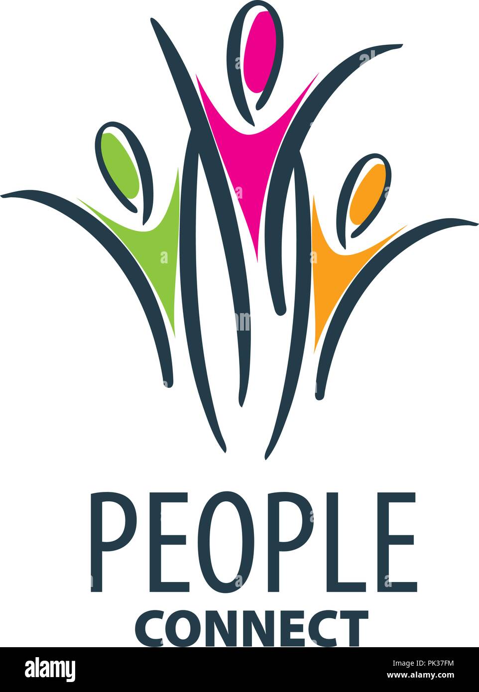 Il logo del vettore di persone Illustrazione Vettoriale