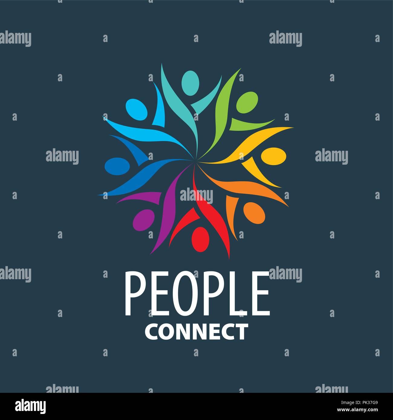 Il logo del vettore di persone Illustrazione Vettoriale