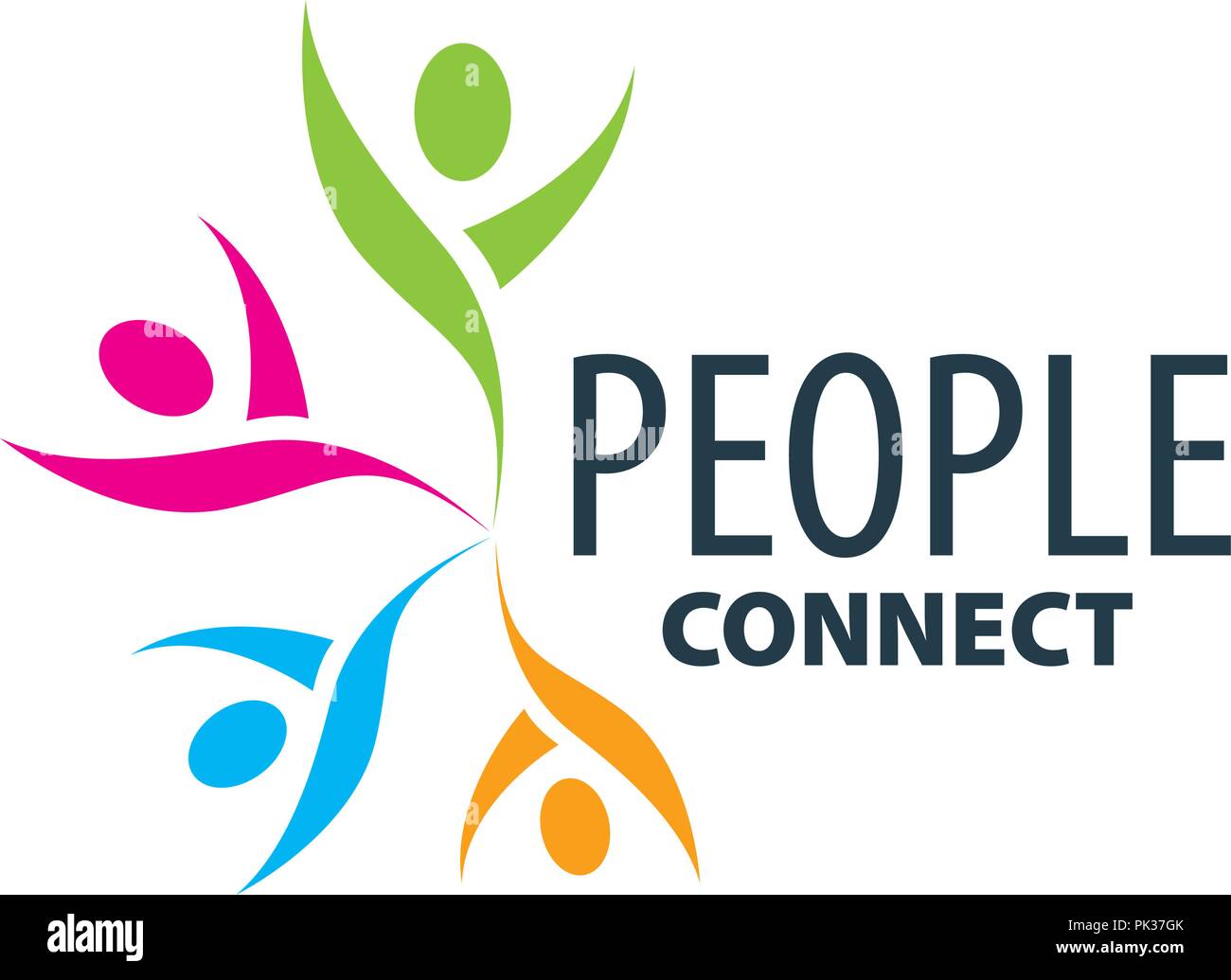 Il logo del vettore di persone Illustrazione Vettoriale