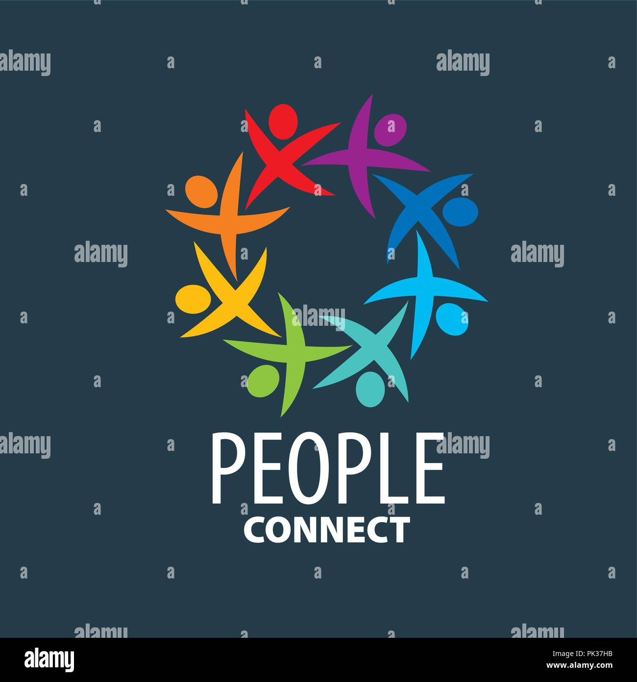 Il logo del vettore di persone Illustrazione Vettoriale