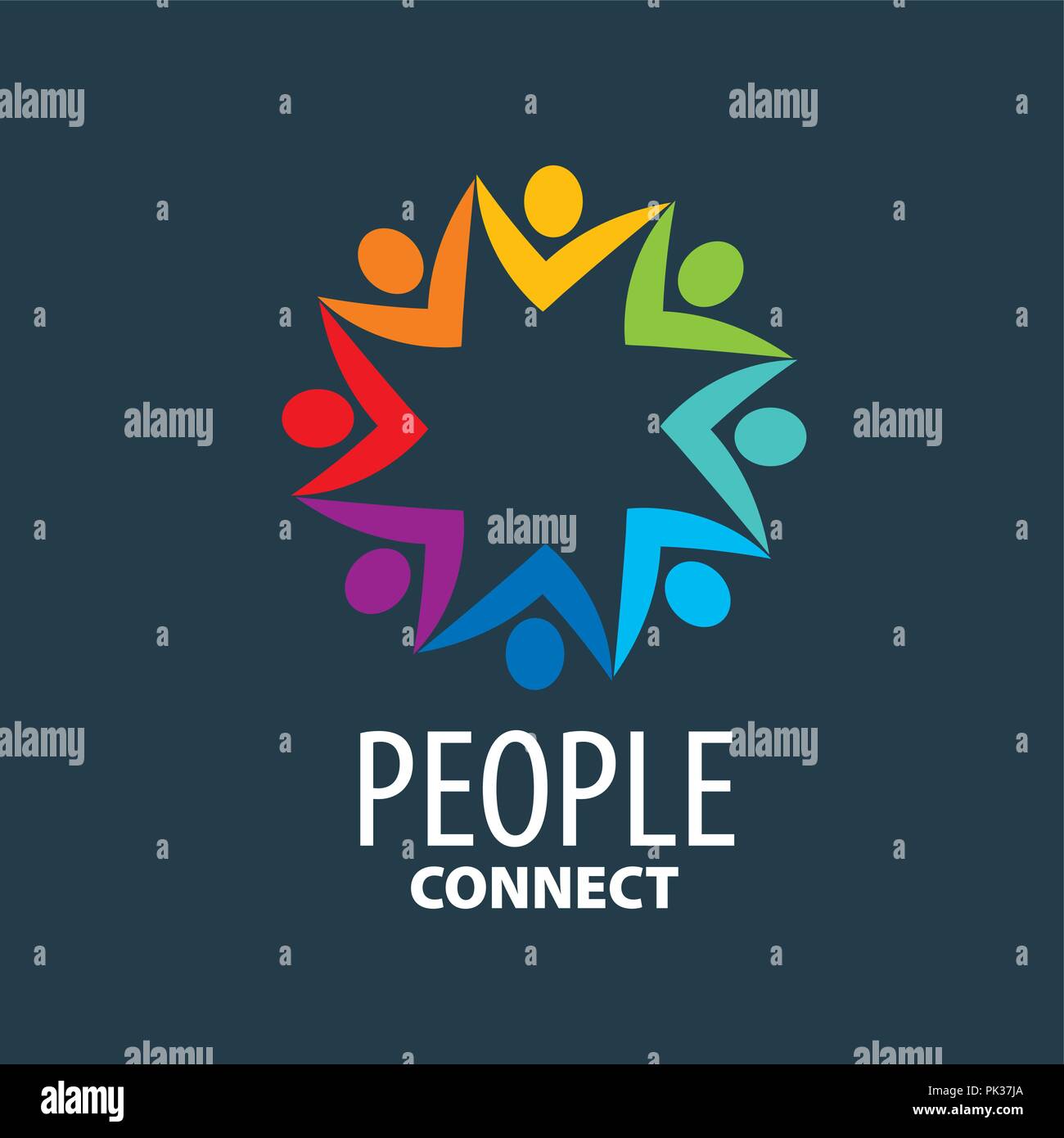 Il logo del vettore di persone Illustrazione Vettoriale