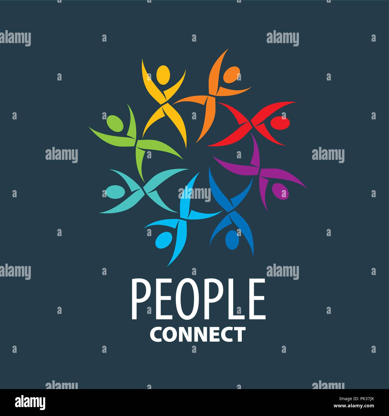 Il logo del vettore di persone Illustrazione Vettoriale