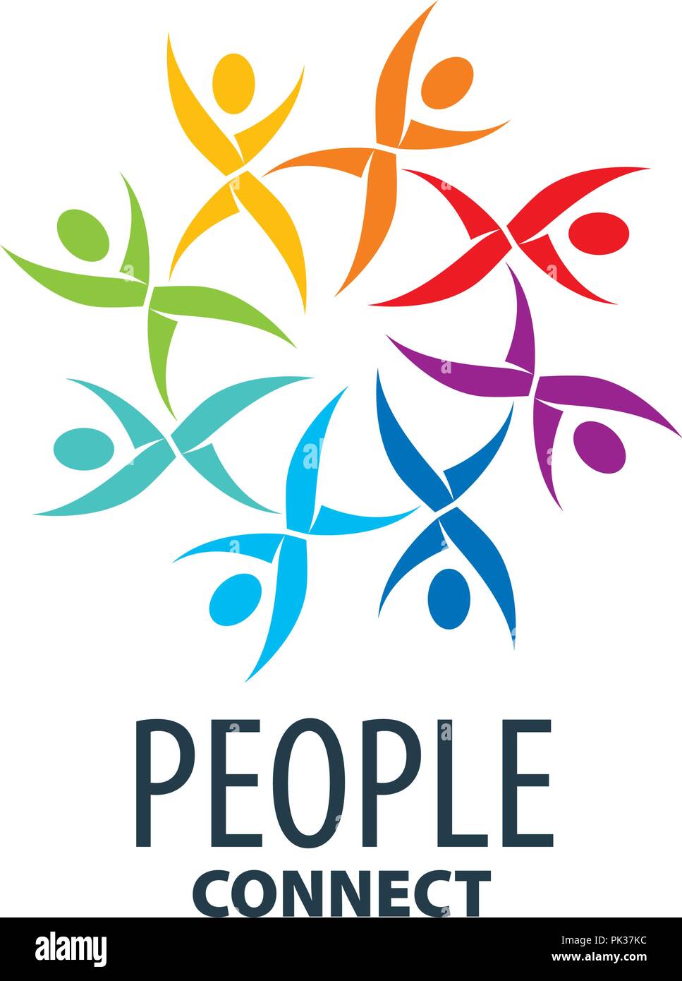 Il logo del vettore di persone Illustrazione Vettoriale