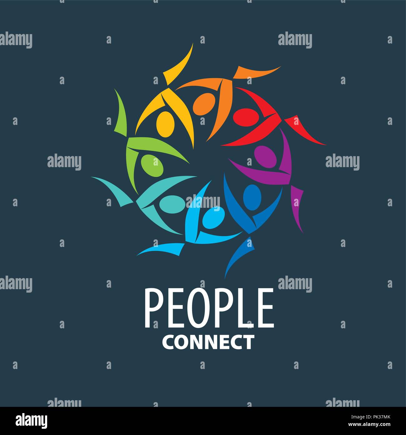 Il logo del vettore di persone Illustrazione Vettoriale