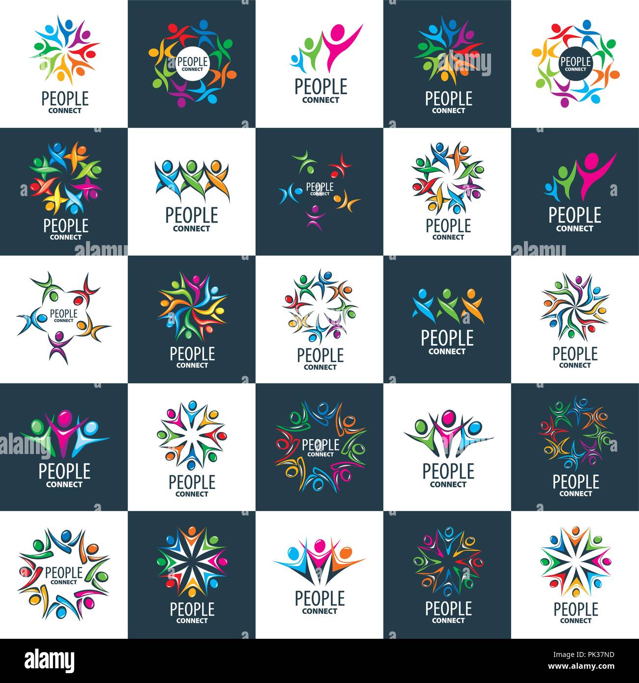 Il logo del vettore di persone Illustrazione Vettoriale